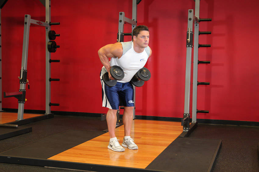 Bent Over Two-Dumbbell Row With Palms In