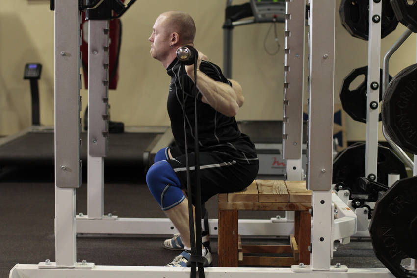 Box Squat with Bands