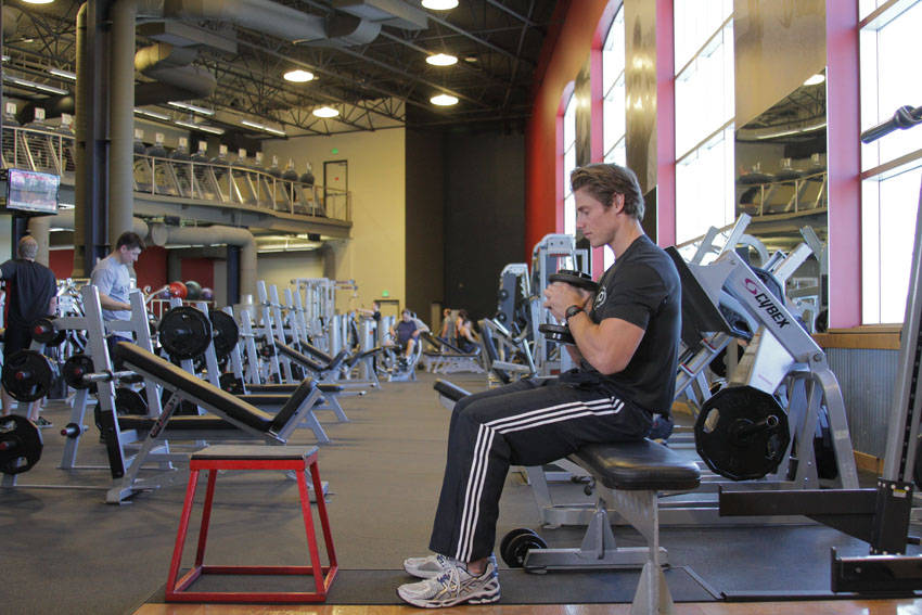 Dumbbell Seated Box Jump