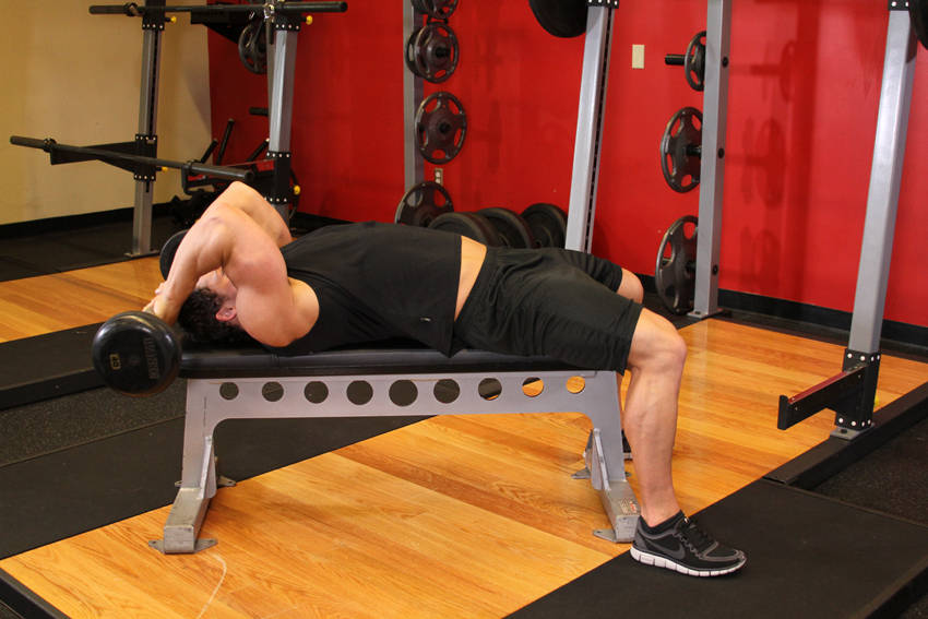 Lying Close-Grip Barbell Triceps Extension Behind The Head