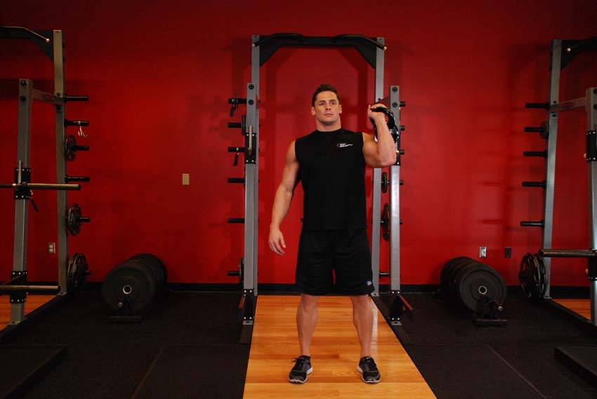 One-Arm Kettlebell Push Press