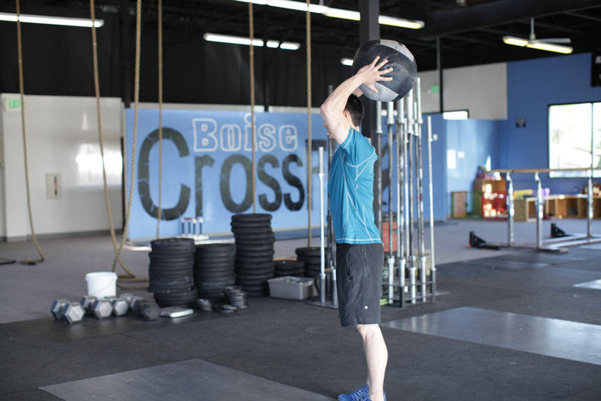 Standing Two-Arm Overhead Throw